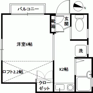 ボヌール【1階】の間取り