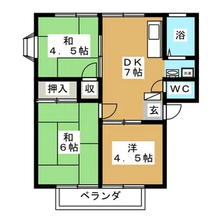 グリーンハイツ【2階】の間取り