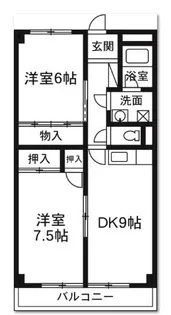 ニューグランハイツ【3階】の間取り