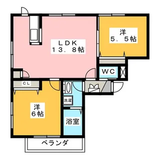 オークヴィラ【2階】の間取り
