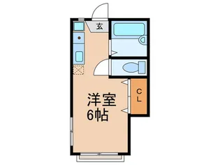 モナハイツ大石【1階】の間取り