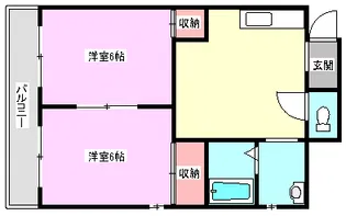 リバーサイドマンション【2階】の間取り