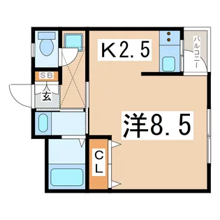 Lily-be昭和【3階】の間取り