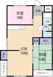 シャトレ徳島【3階】の間取り