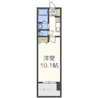 レジディア三宮東【3階】の間取り