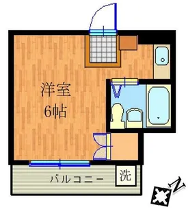 コーポリバーサイド【2階】の間取り