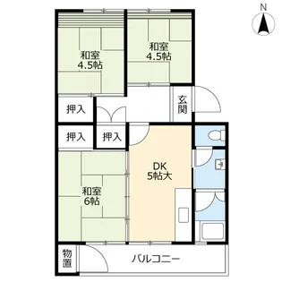 UR志徳【5階】の間取り