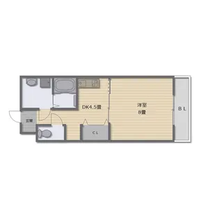 ロネスタ長居西【3階】の間取り
