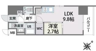 ラクラス博多II【5階】の間取り