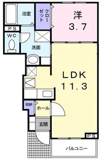 広島県呉市上平原町【アパート】の間取り
