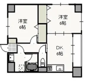 ウッドコート医大南【4階】の間取り