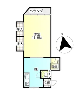 コーポ山岸【3階】の間取り