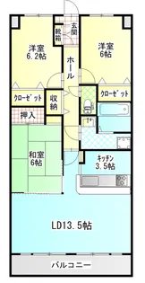 サントノーレ四国中央【4階】の間取り