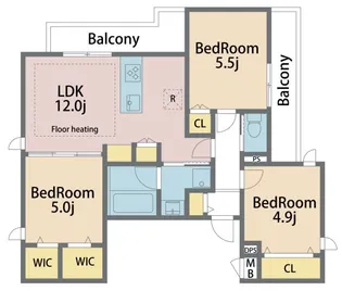 sweet roots くすのき台【3階】の間取り