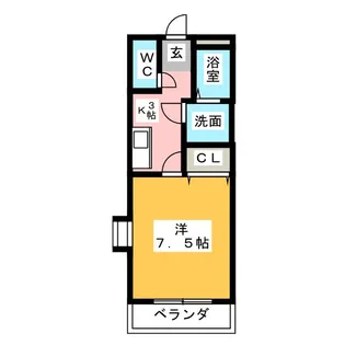 メゾン・マ・シャンブルII【2階】の間取り