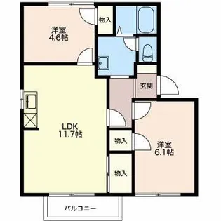 3POINT B【2階】の間取り