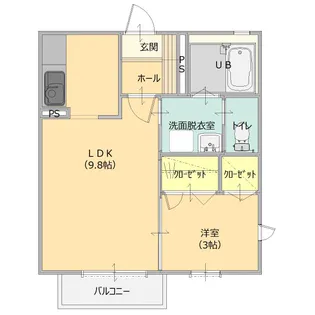 メゾン・パルフェ【2階】の間取り