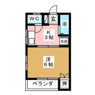 サンハイツ三輪【2階】の間取り