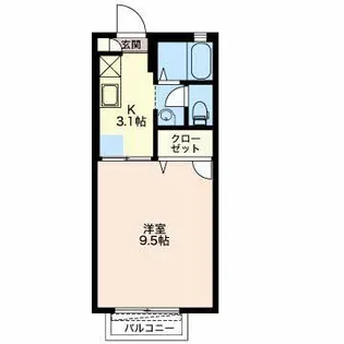 グランドール池田III【2階】の間取り