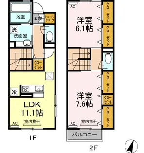 東京都練馬区南田中2【アパート】の間取り
