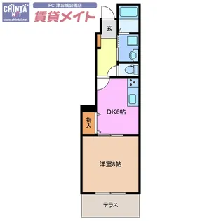 れじでんすなぎさ通り 1号館【1階】の間取り