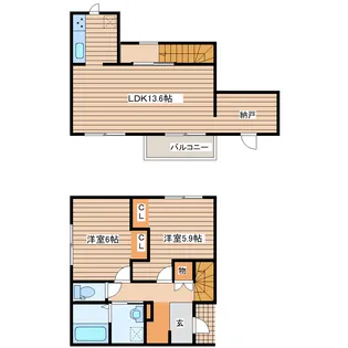宮城県仙台市太白区富沢南2【一戸建】の間取り