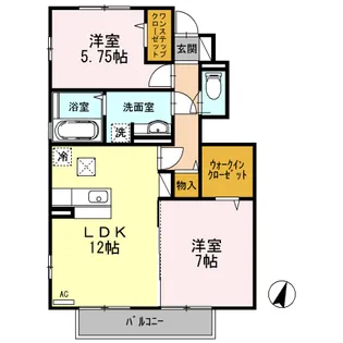 ウィット落合【1階】の間取り