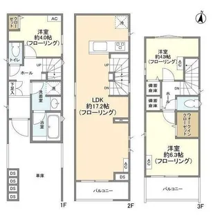 神奈川県横浜市神奈川区栗田谷【一戸建】の間取り