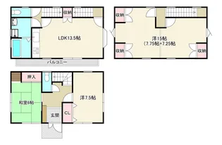 徳島県徳島市南島田町2【一戸建】の間取り