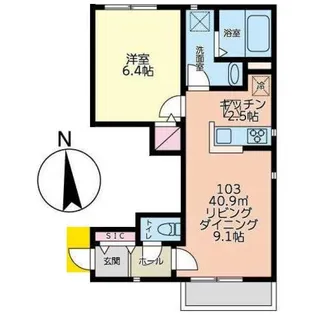 ガイア・メゾン【1階】の間取り