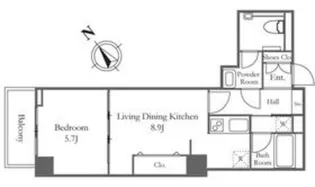 リバーシティ21新川【30階】の間取り