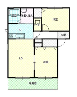 メイフェアD【1階】の間取り