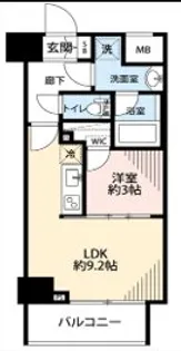 シティインデックス三ノ輪【10階】の間取り