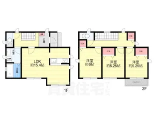兵庫県川西市花屋敷1【一戸建】の間取り
