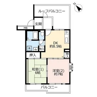 URうらわイーストシティかえで街【4階】の間取り