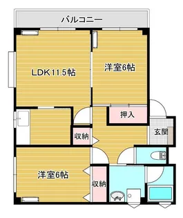ジュンハイツIII【2階】の間取り
