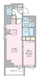 クレストコート旗の台【4階】の間取り