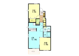 1LDKの間取り画像