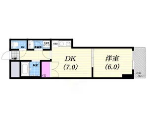 兵庫県芦屋市大桝町【マンション】の間取り