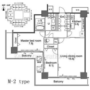 2LDKの間取り画像