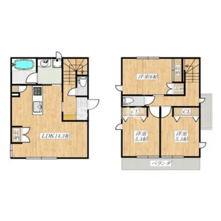 東京都江戸川区本一色3【一戸建】の間取り
