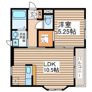 1LDKの間取り画像