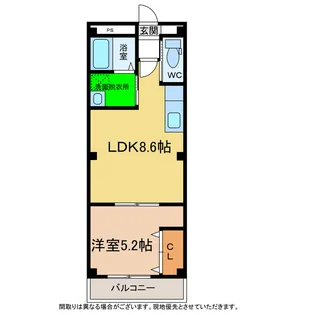ピース・ベレッツァA棟【2階】の間取り