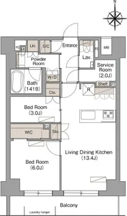 神奈川県川崎市中原区今井仲町【マンション】の間取り