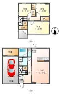 岐阜県多治見市宝町3【一戸建】の間取り