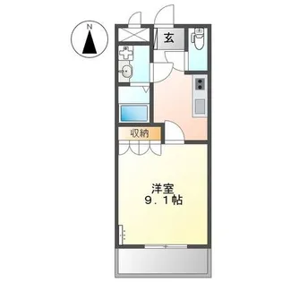 1Kの間取り画像