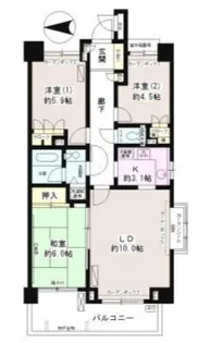 パーク・ハイム中野坂上【7階】の間取り