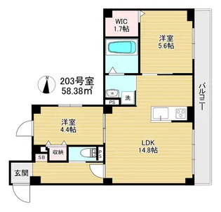 東京都墨田区本所4【マンション】の間取り
