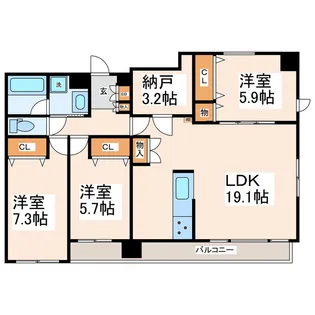 ディライト水前寺【2階】の間取り