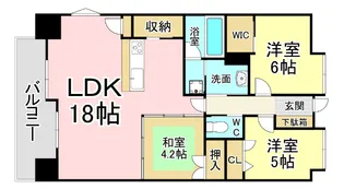 アーティックス門司グランレゾルテ【2階】の間取り